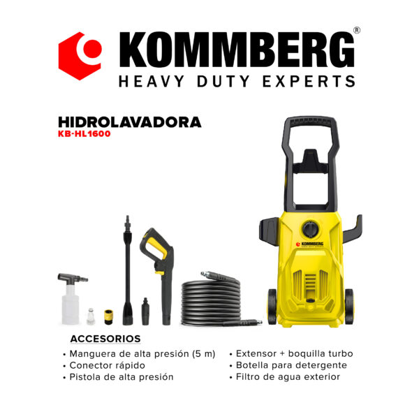 imagene hidrolavadora kommberg con accesorios