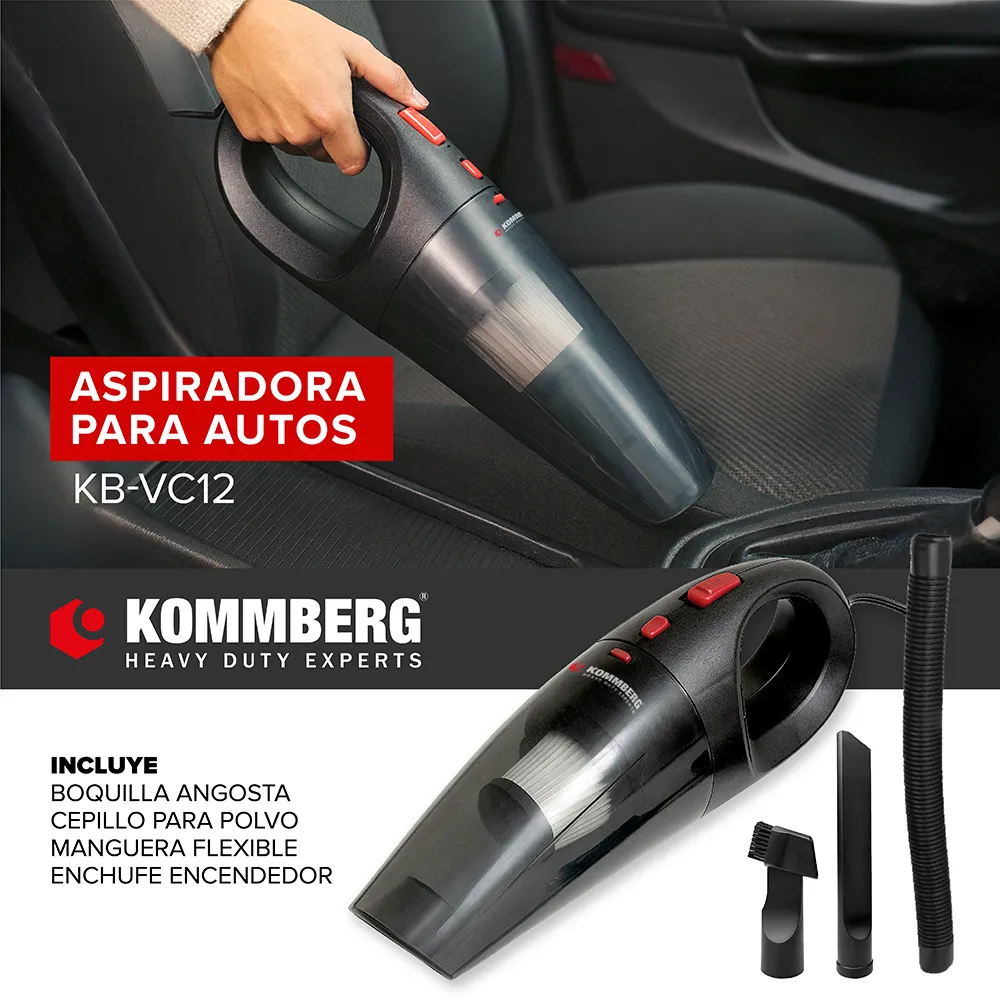 Aspiradora Portátil Kommberg 4000pa para Auto KB-VC12 - Image 3
