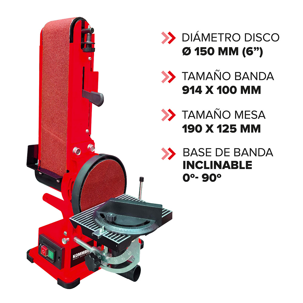 Lijadora De Banda Kommberg Con Disco KB-LBD150 - Image 4