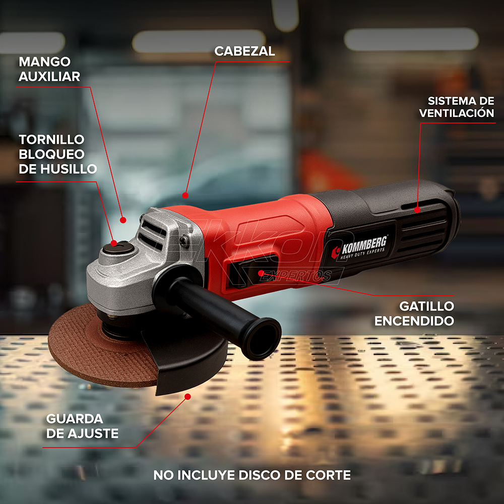 AMOLADORA ANGULAR KOMMBERG KB-AA750 - Image 3