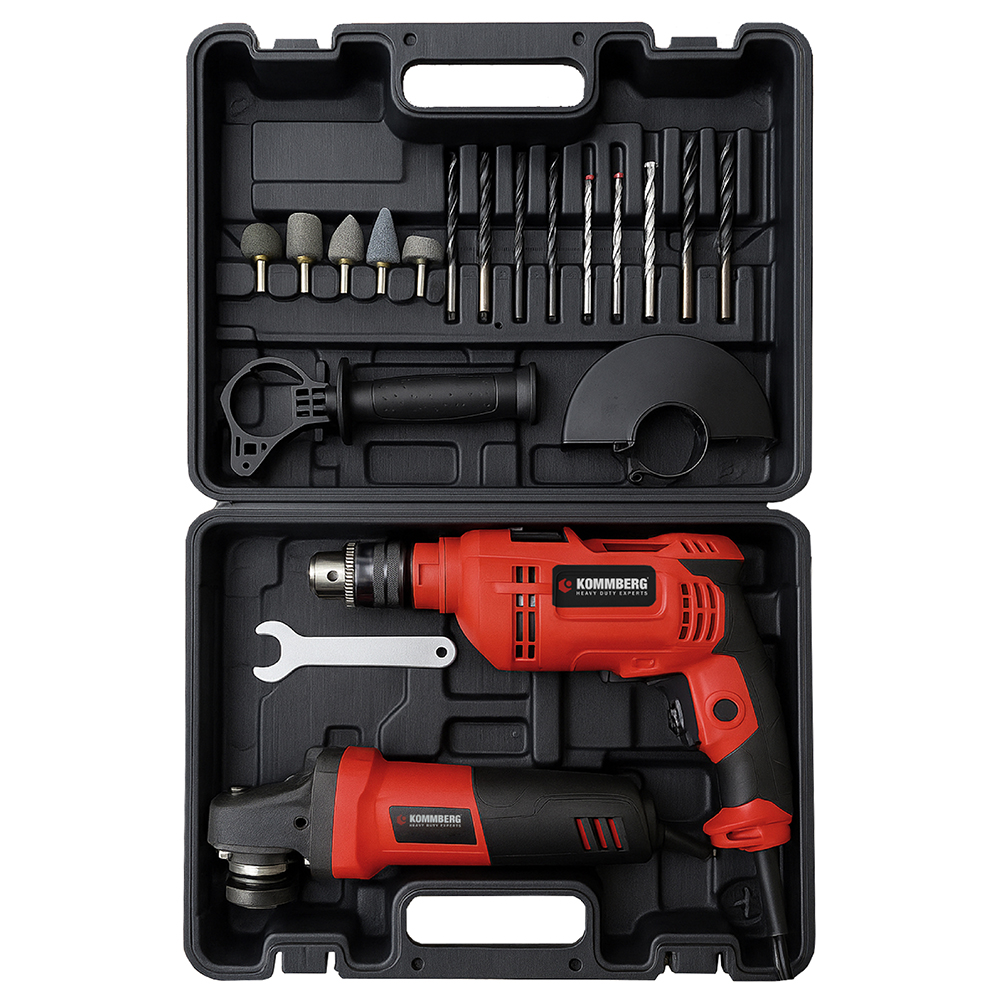Kit Kommberg Amoladora Angular 820w + Taladro 650w KB-TP650 + KB-AA820