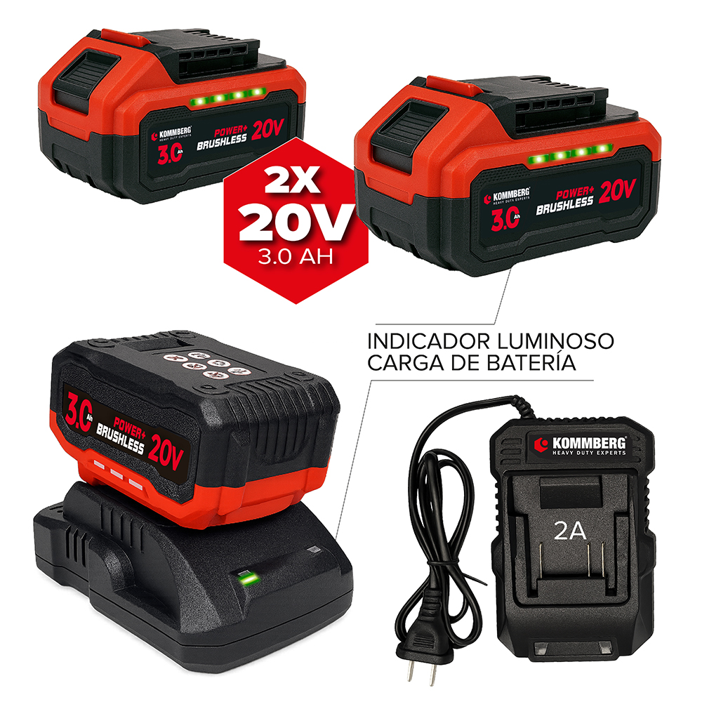 Taladro Percutor Inalámbrico Brushless Kommberg - Image 6