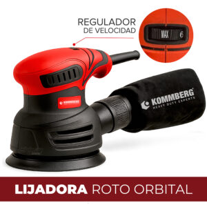 Lijadora Roto Orbital Kommberg 300w Deposito + Disco Grano 80 KB-LRO300