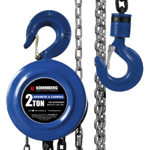 Aparejo Cadena Kommberg Manual 2 Toneladas 3 Metros KB-ACM2000M
