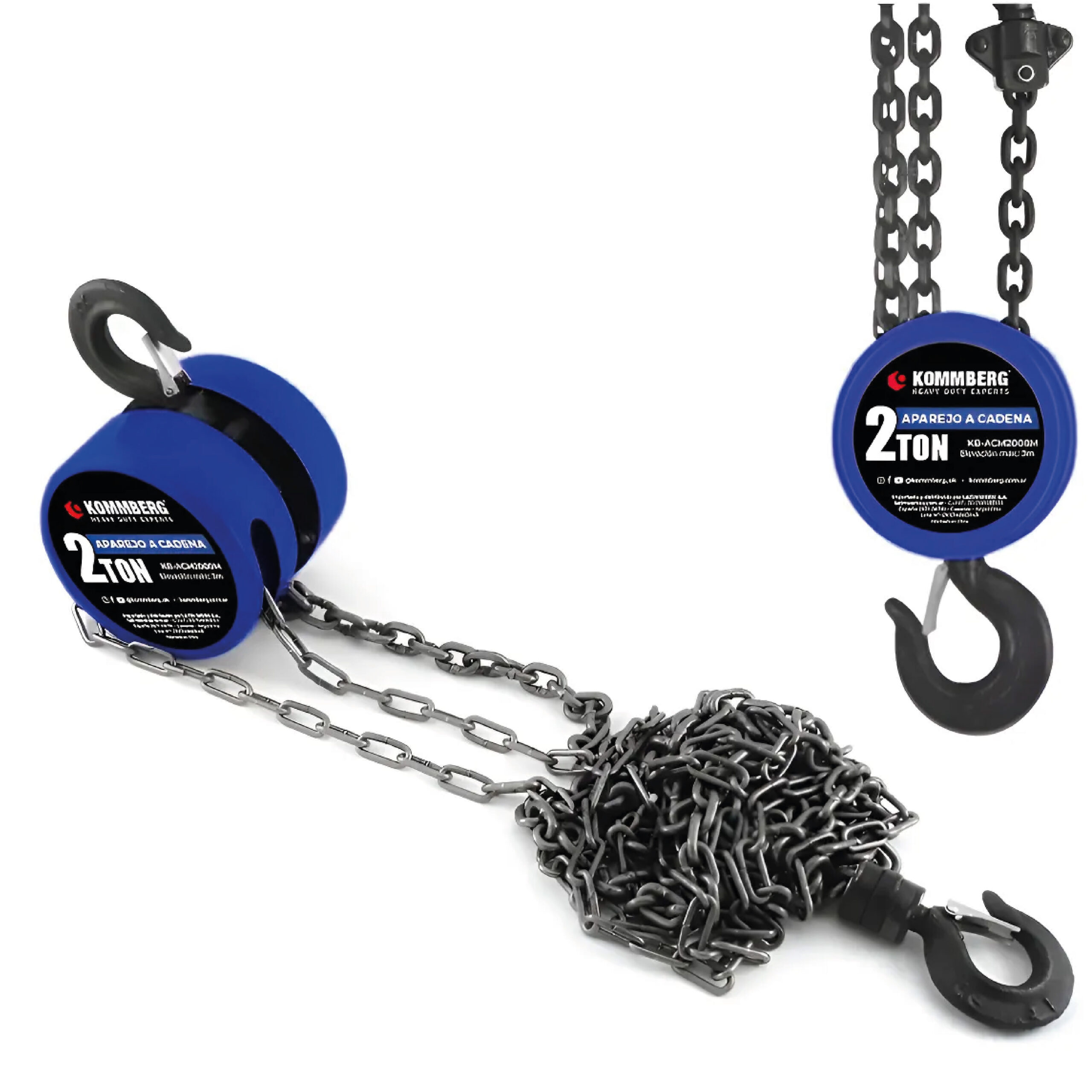 Aparejo Cadena Kommberg Manual 2 Toneladas 3 Metros KB-ACM2000M - Image 4